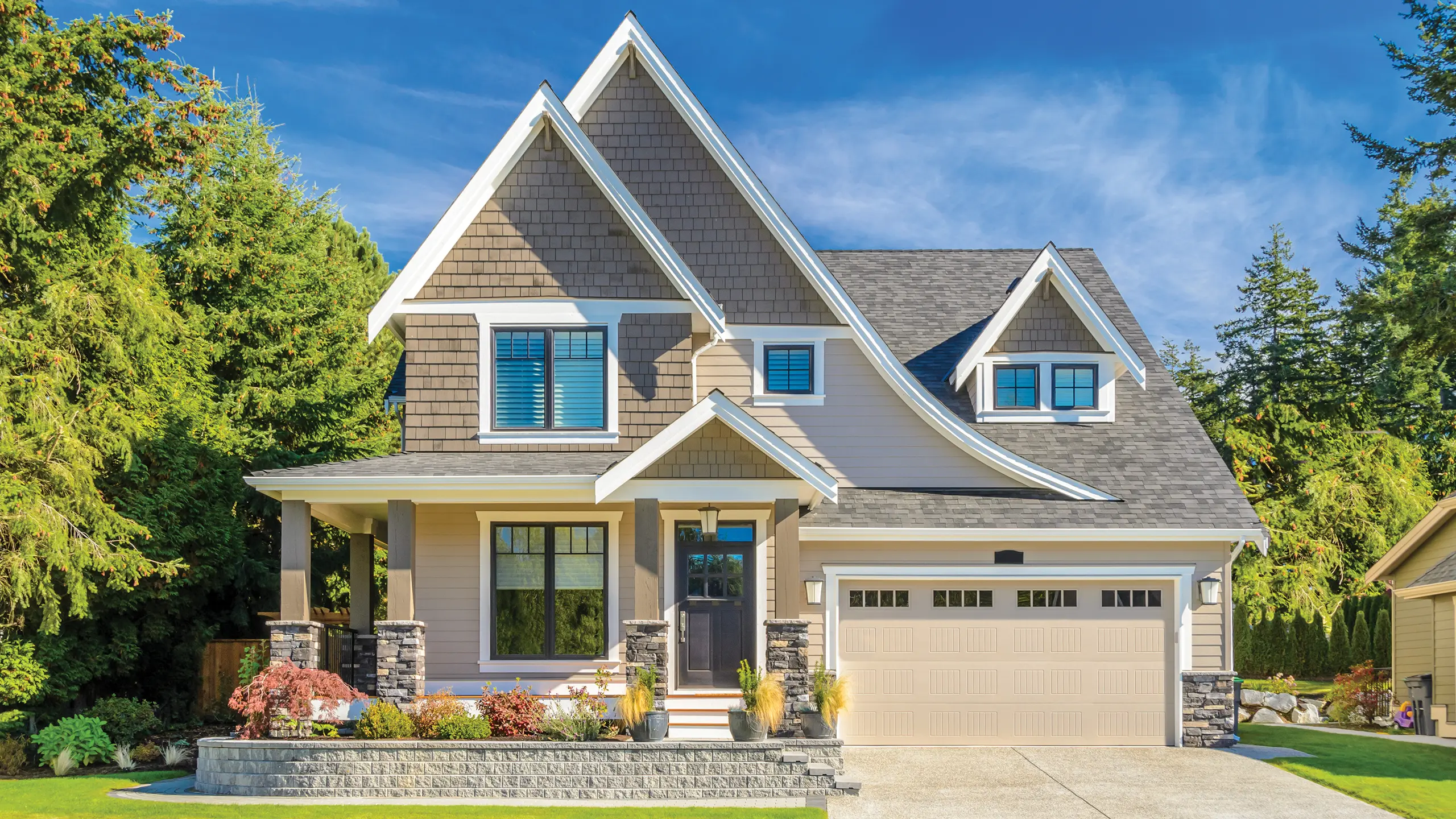 Colorado home exterior showcasing premium replacement windows