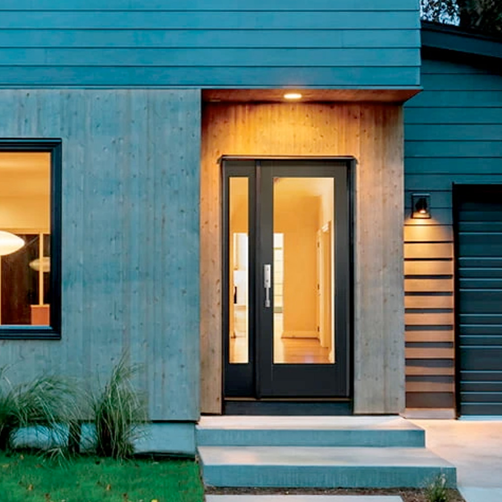 Bright home interior featuring a premium Pella patio door