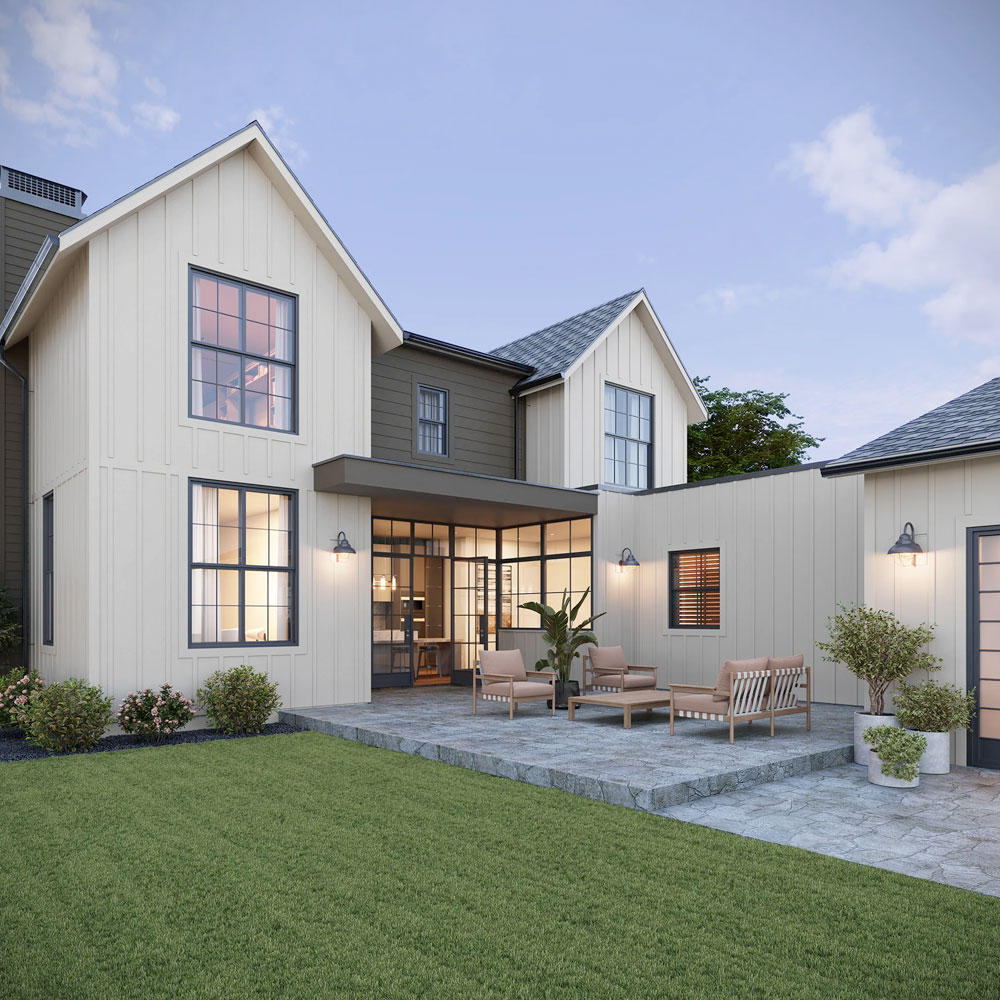 Home exterior featuring Diamond Kote prefinished siding