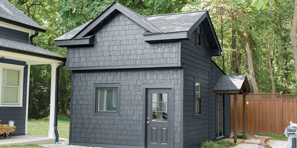 LP SmartSide shake lap siding texture on home exterior