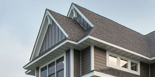 LP SmartSide trim and fascia detail on home exterior
